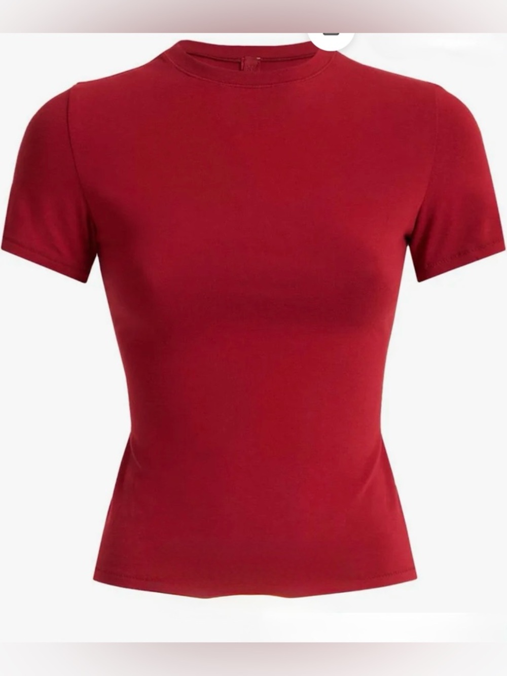 NWT Skims Cotton Jersey Short Sleeve T-Shirt in Brick